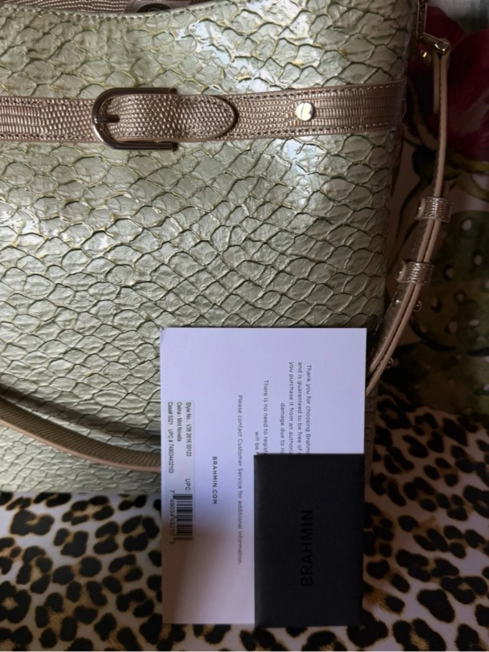 BRAHMIN CELINA MINT NOVELLA BAG WITH MATCHING JANE WALLET NWT GREEN SET
